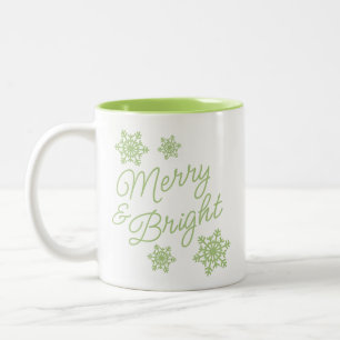 Festive And Elegant Seasons Greetings Two-Tone Coffee Mug