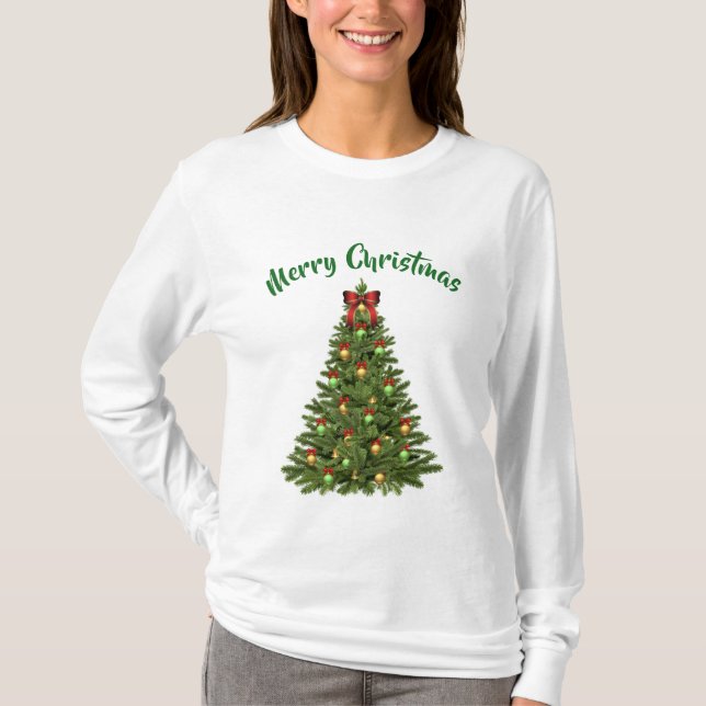 Festive and Fun Christmas Tree T-Shirt (Front)