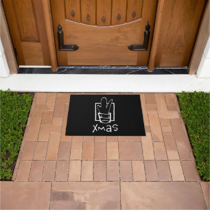 Festive and Sparkling Xmas Shots Doormat