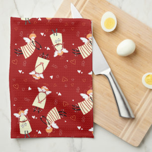 Festive Angels Kitchen Towel