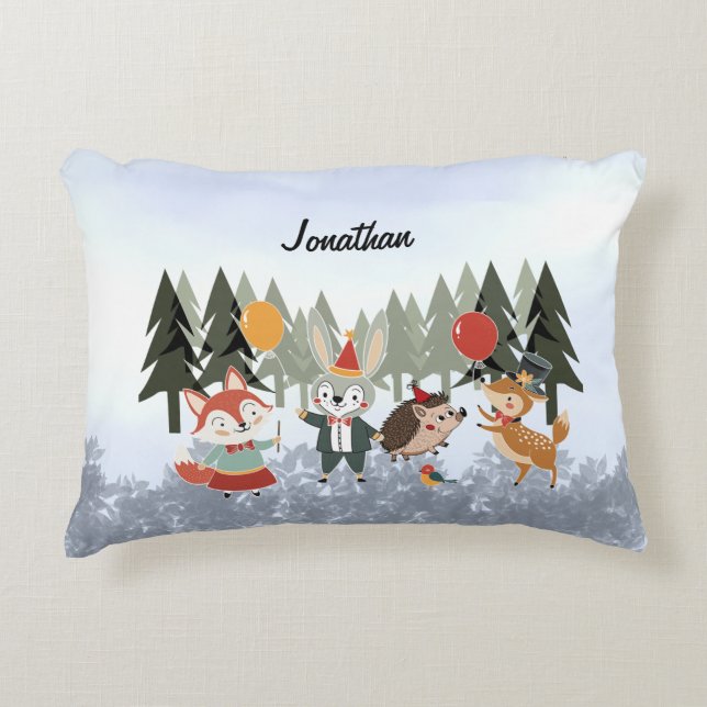 Festive animals decorative cushion (Front)