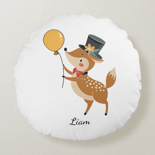 Festive animals - Fawn Round Cushion (Front)
