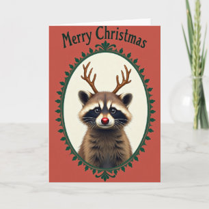 Festive Antlered Animal Card