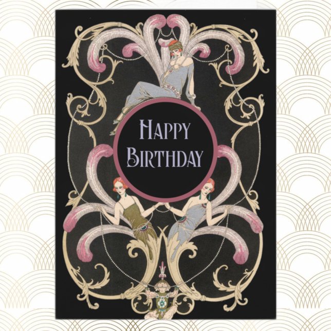 Festive Art Deco Birthday   Card (Creator Uploaded)