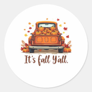 Festive Autumn Harvest Design Celebrating Fall Sea Classic Round Sticker
