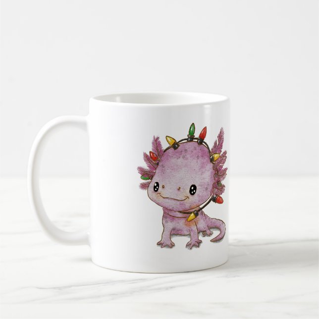 Festive Axolotl Coffee Mug (Left)