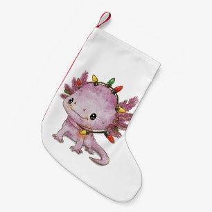 Festive Axolotl Small Christmas Stocking