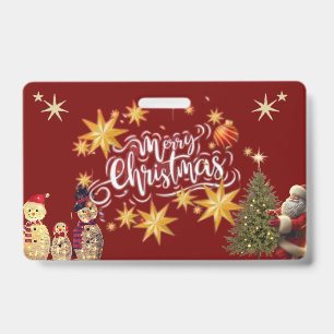 Festive Badge Christmas Card Collection – Perfect ID Badge