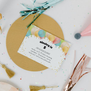 Festive Balloon Party Invitation