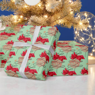 Festive Bauble on Olive Christmas Wrapping Paper