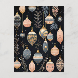 Festive Baubles Christmas Greeting Card
