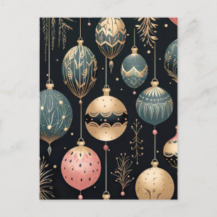 Festive Baubles Christmas Greeting Card
