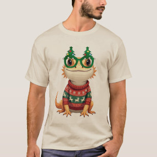 Festive Bearded Dragon Christmas Shirt - Ugly Swea