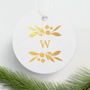 festive berries traditional green & red christmas favour tags