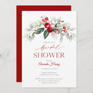 Festive Berry Bridal Shower Invitation