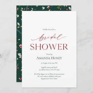Festive Berry Bridal Shower Invitation