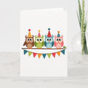 Festive Birds Birthday Card
