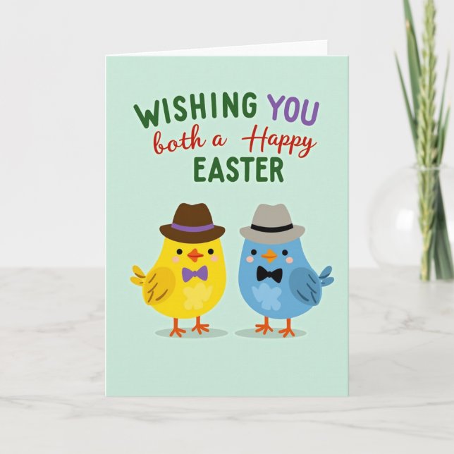 Festive Birds Celebration Card (Front)