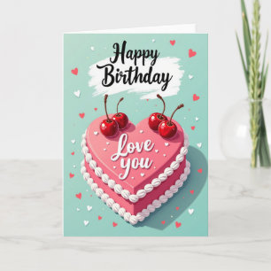 Festive Birthday Berry Cake Card
