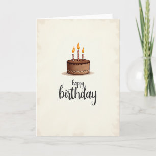Festive Birthday Candle Cake Card