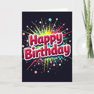 Festive Birthday Glossy Card