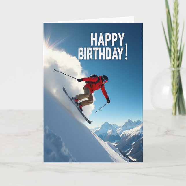 Festive Birthday Party Card (Front)