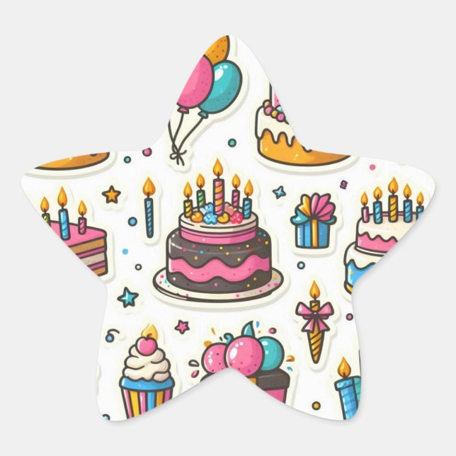 Festive Birthday Sticker Pack" (Front)