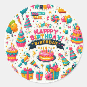 Festive Birthday Sticker Pack: Celebrate in Style"