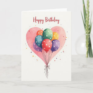 Festive Birthday Watercolor Card