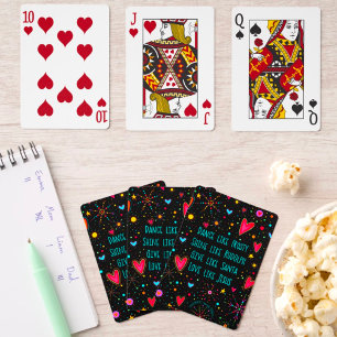 Festive Black Frosty Santa Rudolph Jesus Playing Cards