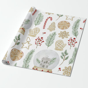 Festive Boho Christmas  Wrapping Paper