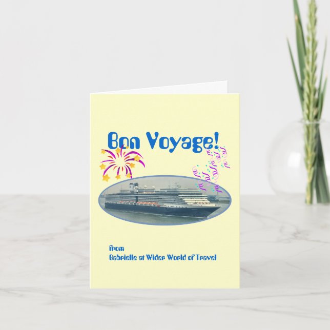 Festive Bon Voyage  Custom Card (Front)