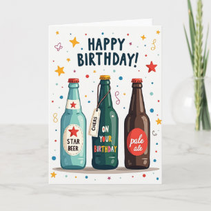 Festive Bottles Confetti Card