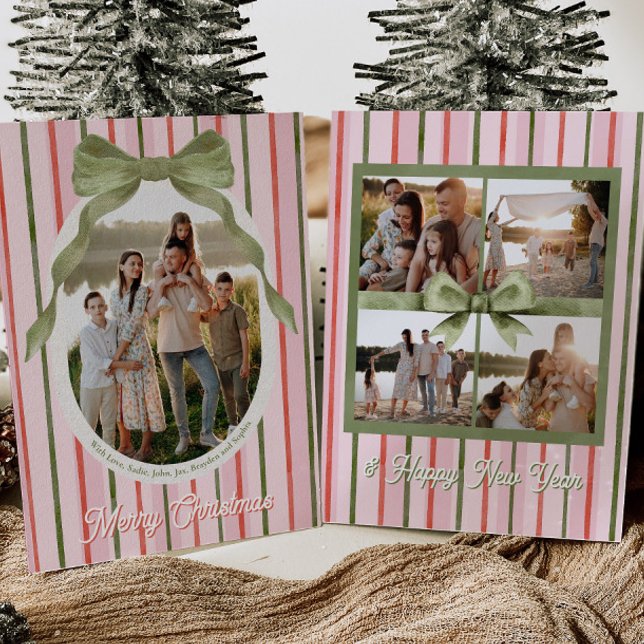 Festive Bow Photo Christmas Cards (Creator Uploaded)