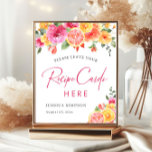 Festive Bright Flowers Citrus Bridal Recipe Card Poster<br><div class="desc">Watercolor Eucalyptus Recipe Cards Bridal Shower Poster Sign. The default size is 8 x 10 inches, you can change it to any size. For further customisation, please click the "customise further" link and use our design tool to modify this template. If you need help or matching items, please contact me....</div>