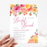 Festive Bright Flowers Floral Citrus Bridal Brunch Invitation<br><div class="desc">For further customisation,  please click the "Personalise this template",  then "Edit using Design Tool". Stylish editable easy to use wedding templates,  more items available in the store (invitations,  rsvp,  thank you cards,  stationery & decor). If you need help or matching items,  please contact me.</div>