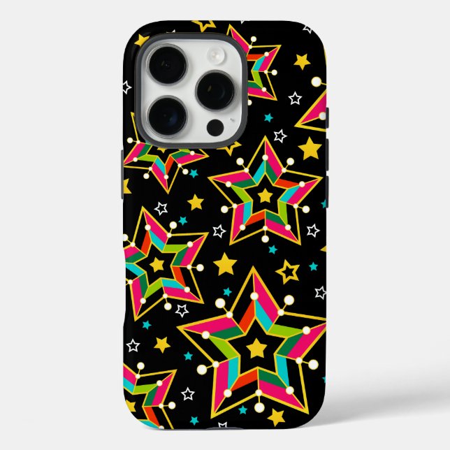 Festive Bright Merry Holiday Star Case-Mate iPhone Case (Back)