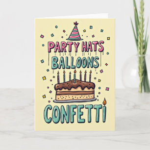 Festive Cake And Candles Card