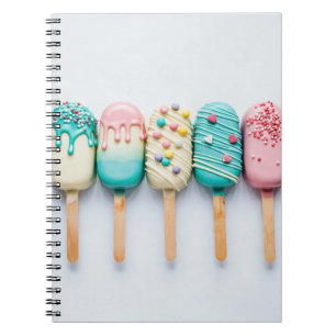 Festive Cake Pops ice cream Notebook