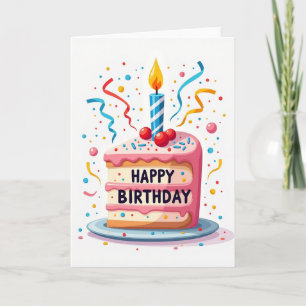 Festive Cake Slice Card