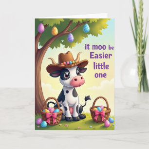 Festive Calf Springtime Card