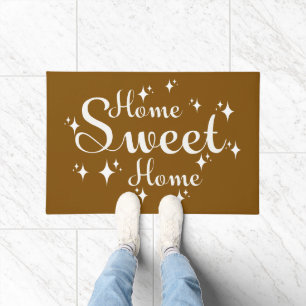 Festive Calligraphy and Stars 'Home Sweet Home' Doormat