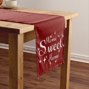 Festive Calligraphy and Stars 'Home Sweet Home' Long Table Runner