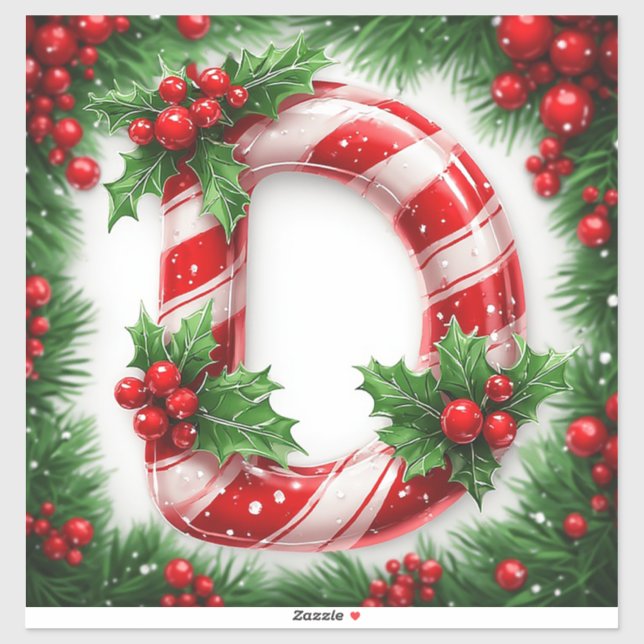 Festive Candy Cane Letter (Sheet)