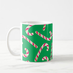 Festive candy canes   coffee mug