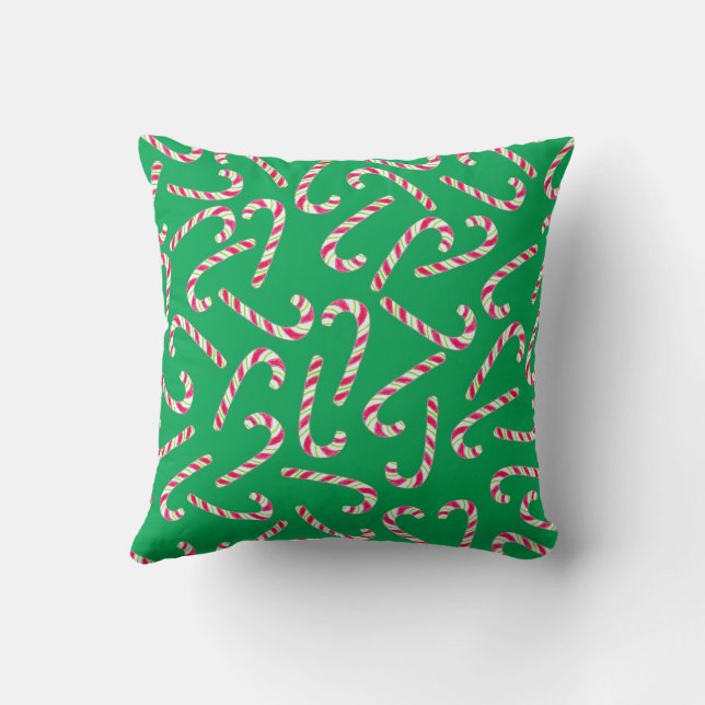 Festive candy canes cushion (Back)