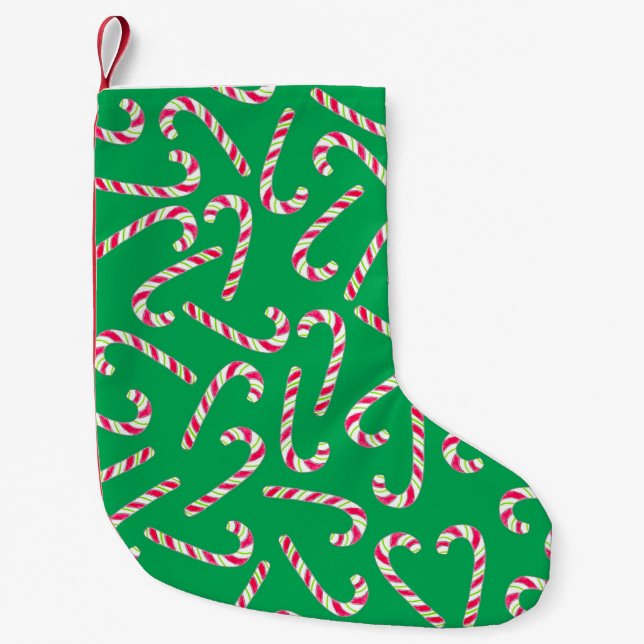 Festive candy canes        small christmas stocking (Front)