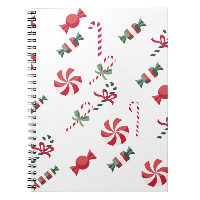 Festive Candy Spiral Notebook (Front)