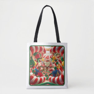 Festive Candy Wonderland Tote Bag - Medium