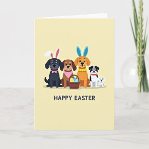 Festive Canine Friends Greeting Card